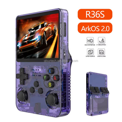 2025 Arkos 2.0 R36S 3.5 Inch Retro Handheld Game Console with Open Source Linux 64GB PSP N64 Pocket Video Handheld Games Player