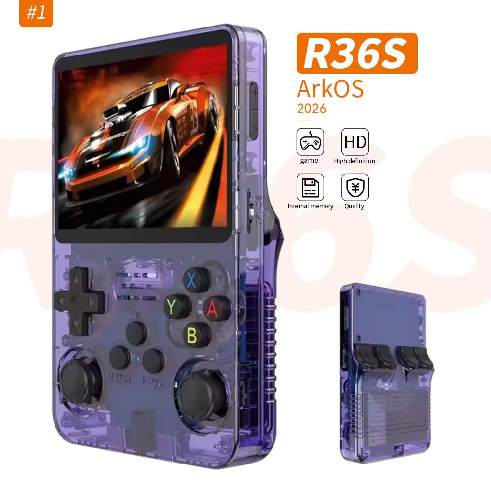 Best Selling Linux System Portable Pocket Gameboy 64GB 128GB 256G 21000Games Player Handheld Video Game Console R36S